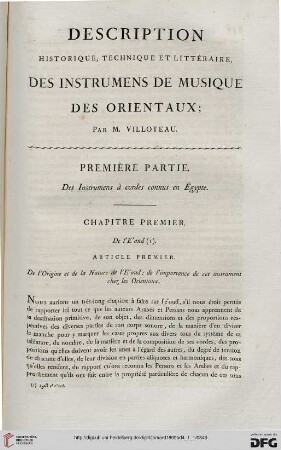 Description historique, technique et littéraire, des instrumens de musique des orientaux