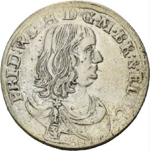 Dritteltaler des Kurfürsten Friedrich Wilhelm von Brandenburg, 1672