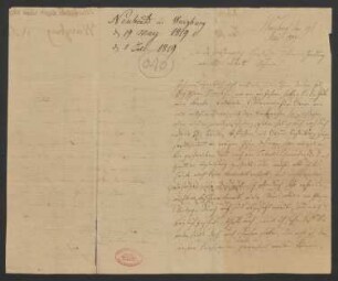 Brief an B. Schott's Söhne : 19.05.1819