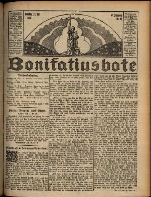 Erste Ausgabe vom Sonntag, den 13. Mai 1928.