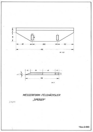 Messerform-Feldhäcksler "Speiser"