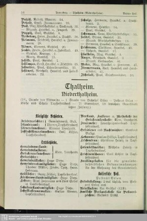 Thalheim (Obert-Talheim; Nieder-Thalheim)