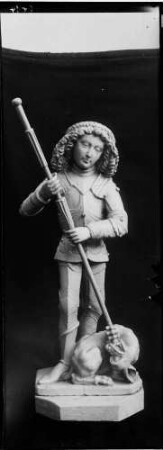 Kloster Lichtental Fürstenkapelle Figur Heiliger Georg aus Holz (Anfang 15. Jahrhundert)