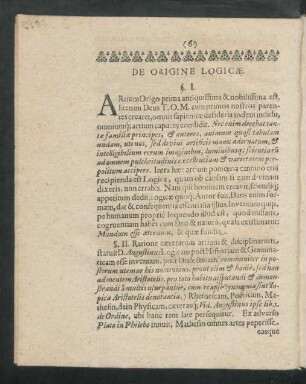 De Origine Logicae.