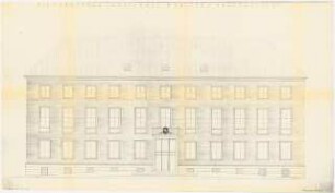 Landeshaus, Münster Wiederaufbau: Hauptansicht mit Gauben, 1:50