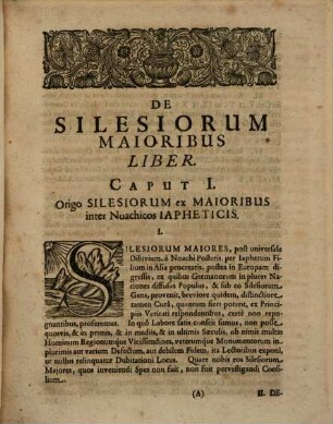 Martini Hankii De Silesiorum Maioribus Antiquitates : Ab Orbe condito Ad Annum Christi 550. Additi sunt tres Indices