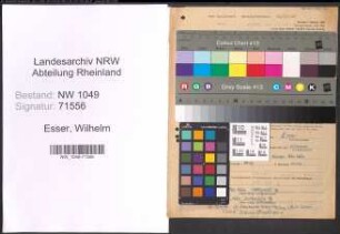 Entnazifizierung Wilhelm Esser , geb. 25.09.1897 (Ingenieur)