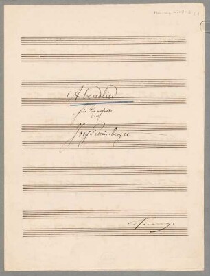 Abendlied für Klavier JWV 149 - BSB Mus.ms. 4740-2,1