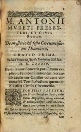 M. Antonii Mureti orationes, epistolae, hymnique sacri, 2