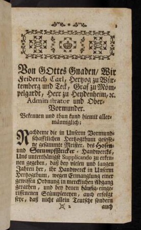 3-14, Vorwort. Erster Articul. - Vierter Articul
