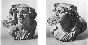 Apollonkopf von der Volute eines ionischen Kapitells