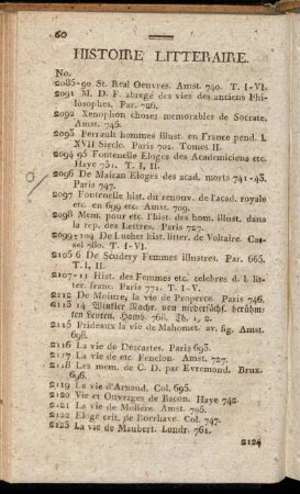 Histoire Litteraire