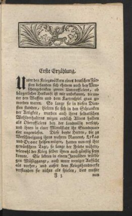 Erste Erzählung.