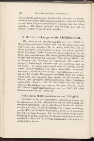 Fuß-Kerzen, Reflexionsfaktoren und Helligkeit.