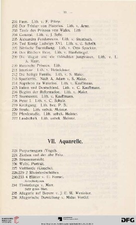 VII. Aquarelle (223-286)