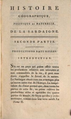 Histoire Géographique, Politique Et Naturelle De La Sardaigne, Tome Second