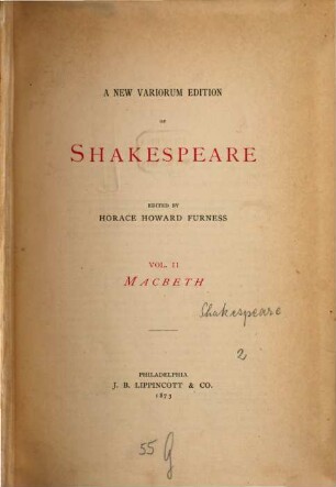 A new variorum edition of Shakespeare. 2, Macbeth