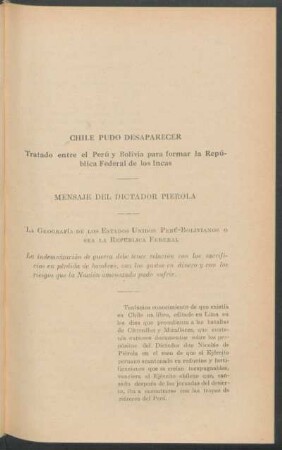 Documentos - Tratado entre el Perú y Bolivia para formar la República Federal de los Incas