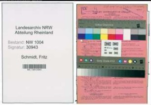 Entnazifizierung Fritz Schmidt , geb. 01.03.1894 (Kaufmann)