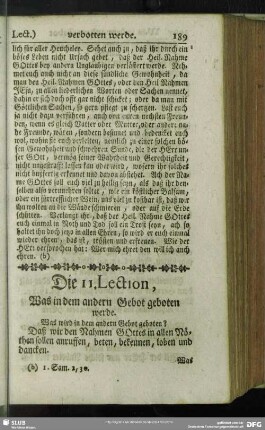 Die 11. Lection, Was in dem andern Gebot geboten werde