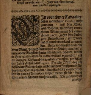 Warhaffte Geschicht, so sich unweit von Prag ... 1672. mit einem vornehmen von Adel zugetragen [der in einen Hund verwandelt worden]