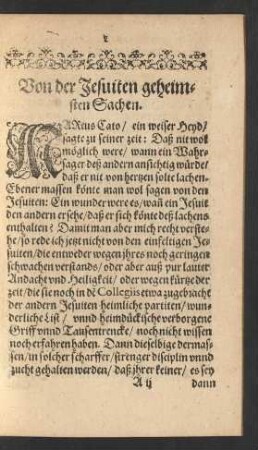 Von der Jesuiten geheimsten Sachen.