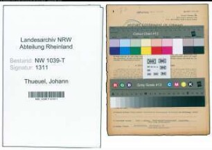 Entnazifizierung Johann Thueuel , geb. 25.08.1902 (Heilgehilfe)