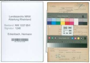Entnazifizierung Hermann Eckenbach , geb. 13.10.1891 (Buchhalter)