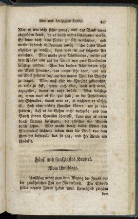 Fünf und funfzigstes Kapitel. Vom Umschlage.