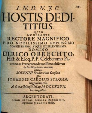 De hoste deditio disp.