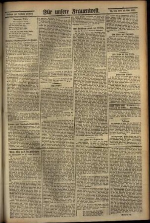 Dritte Ausgabe vom Samstag, den 22. Oktober 1927.