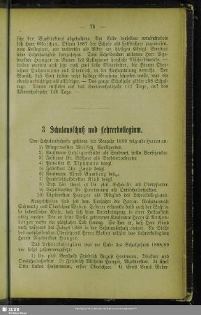 3. Schulausschuß und Lehrerkollegium