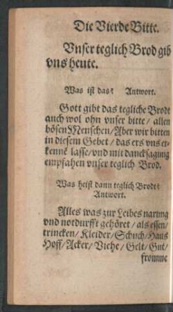 Die Vierde Bitte.