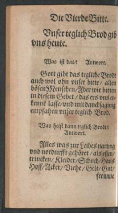 Die Vierde Bitte.