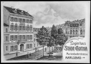 Karlsbad. Logierhaus Stadt Gotha, Marienbader Straße