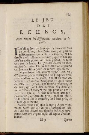 Le Jeu Des Echecs, Avec toutes les différentes maniéres de le jouer