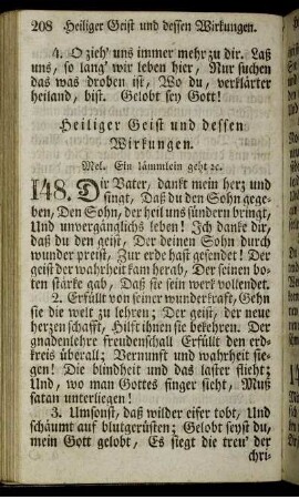 Heiliger Geist und dessen Wirkungen.