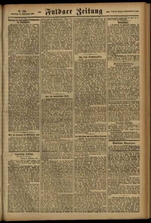 Zweite Ausgabe vom Samstag, den 24. September 1921.