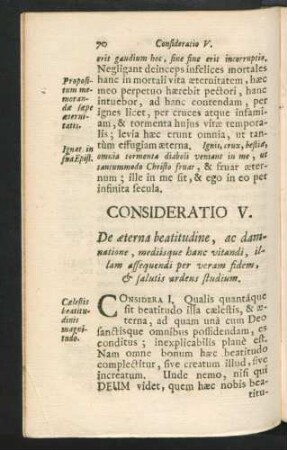Consideratio V. De aeterna beatitudine, ...
