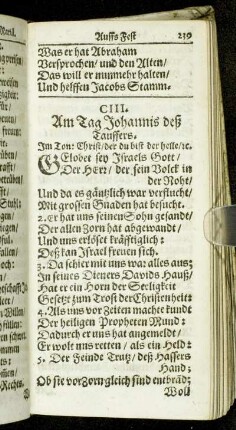 Am Tag Johannis deß Tauffers.