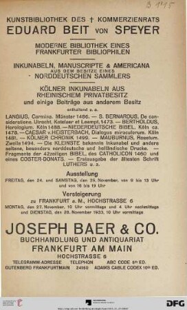 1. Americana (Nr. 1-36)