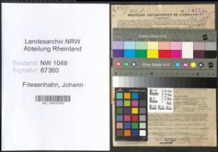 Entnazifizierung Johann Friesenhahn , geb. 09.07.1897 (Justizinspektor)