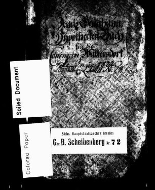 Hypothekenbuch von Walthersdorf (bei Scheibenberg)