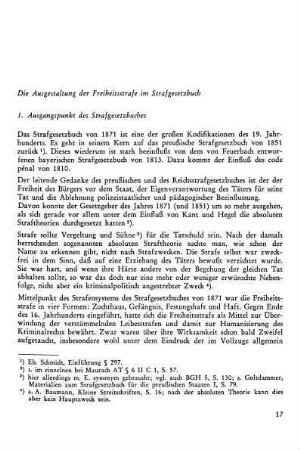 1. Ausgangspunkt des Strafgesetzbuches