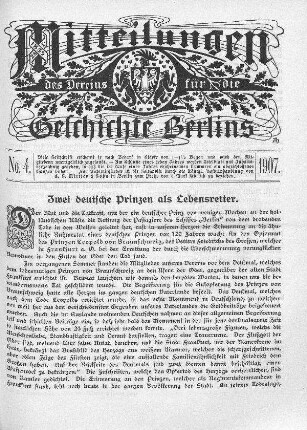 Zwei deutsche Prinzen als Lebensretter