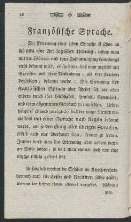 Französiche Sprache