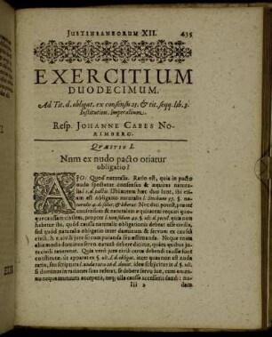 Exercitium Duodecimum.