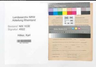 Entnazifizierung Karl Hilker , geb. 23.04.1897 (Bahnbeamter)