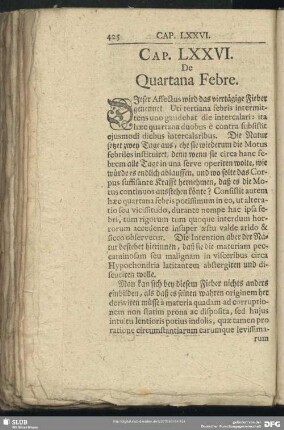 Cap. LXXVI. De Quartana Febre