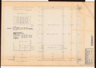 Reichsluftfahrtministerium, Berlin: Verbindungsbau: Fensterumrahmungen Ansicht 1:100, Grundrisse 1:100, 1:20, Ansicht, Schnitt 1:10